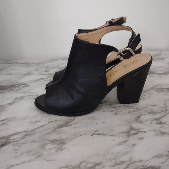 Chase & Chloe Willy -5 Women"s Slingback Buckled Open Toe‎ Heel Chunky Ankle 7.5 - Picture 8 of 11